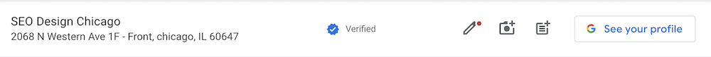 select your google business profile
